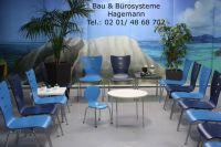 9ABW stabile blaue stapelbare St�hle Stuhl Wartezimmerst�hle