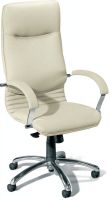 Chefsessel echt Leder beige Armlehnen beige Leder TOP