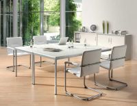 Mehrzwecktisch weiss 160 x 80 cm stabiles Gestell aluminium