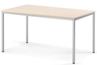 Mehrzwecktisch Ahorn 140 x 80 cm stabiles Gestell silber alu