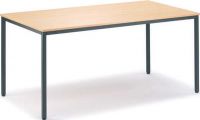 Mehrzwecktisch Buche 140 x 80 cm stabiles Gestell schwarzgrau