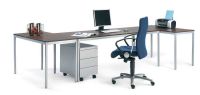 Mehrzwecktisch wenge 140 x 80 cm stabiles Gestell aluminium