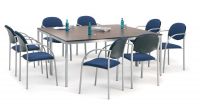 Mehrzwecktisch wenge 160 x 80 cm stabiles Gestell aluminium
