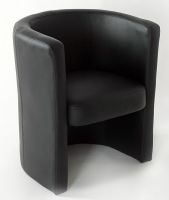 Schwarzer Kunstleder Sessel
