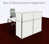 Moderne weisse B�rom�bel Gestell verchromt Artikel 4343436