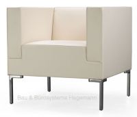 No. 8b Kunstledersessel Sessel/Stuhl Kunstleder weiss mit Armleh