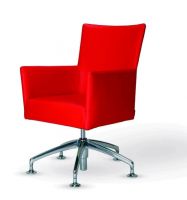 No. 11d Kunstlederstuhl Chefsessel Stuhl Kunstleder rot mit Arml