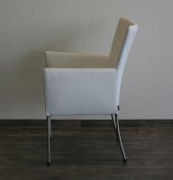 No. 44 Kunstlederstuhl weiss Stuhl Kunstleder weiss mit Arml