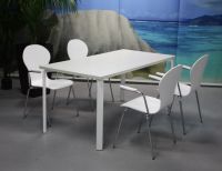 Nr 8c Mehrzweckst�hle weisse St�hle mit Armlehne