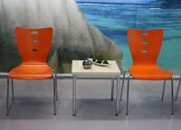 Nr 9d Mehrzweckst�hle orange St�hle ohne Armlehne