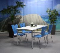 Nr 10b Mehrzweckst�hle blau St�hle ohne Armlehne