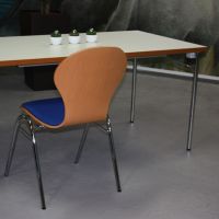 Nr 27 Mehrzweckst�hle, blaue St�hle mit und ohne Armlehne