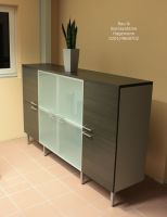 Nr.6 dunkle M�bel Eiche Schrank