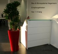 Nr 12 moderne_Theken_Empfangstheke mit silbernen Zierstreifen