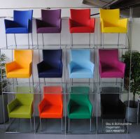 7 _ Kunstlederstuhl bunte Stuhl Kunstleder mit Armlehnen