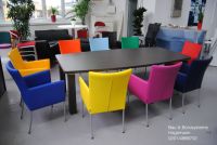 5 _ Kunstlederstuhl Stuhl bunte Kunstleder mit Armlehnen