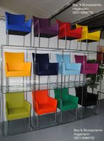 9 _ Kunstlederstuhl bunte Stuhl Kunstleder mit Armlehnen