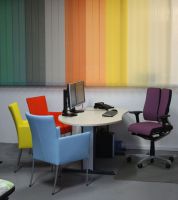 27 _ Kunstlederstuhl bunte Stuhl Kunstleder mit Armlehnen