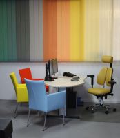 30_ Kunstlederstuhl bunte Stuhl Kunstleder mit Armlehnen