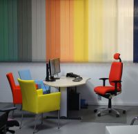 40_ Kunstlederstuhl bunte Stuhl Kunstleder mit Armlehnen