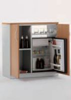 Sideboard mit k�hlschrank 80 x 80 cm Buche wei� silber Kirsche