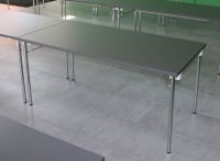 Nr_H02 Klapptische Klapptisch Tische grau chrom  120 x 70 cm
