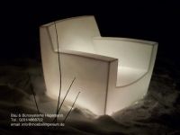Nr. 13 Bunte, moderne Sessel weiss (beleuchtet) Kunststoff ausse