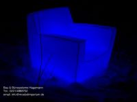 Nr. 14 Bunte, moderne Sessel blau (beleuchtet) Kunststoff aussen