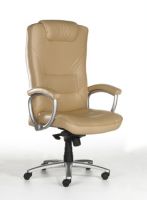 Chefsessel creme echt Leder mit Air Pump Back System