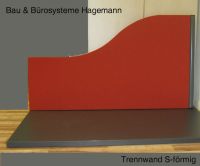 120breit/30/60 (30 cm Versatz) schallschluckende Trennwand S-For