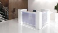 Nr.07) Designtheken, Theken, Empfangstheken, weiss, Ecktheke,