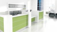 Nr.04) Designtheken, Theken, Empfangstheken, gr�n glanz,