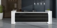 Nr.10) Designtheken, Theken, Empfangstheken, schwarz/weiss, gera