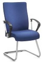 Besucherschwinger Mehrzweckstuhl mit Armlehnen blau