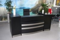 Sonderangebot Theke schwarz silber Tresen Empfangstheke 240