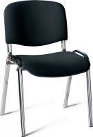 Preiswerte Besucherst�hle chrom Gestell Stoff schwarz GS gepr