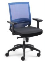Sonderangebot, B�rostuhl, Netzr�cken, blau, Armlehnen