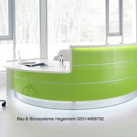 Angebot Theke Empfangstheke gr�n rund, sch�ne Front