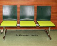 Traversenbank 3er Sitzbank f�r Wartezone Sitzpolster gelb