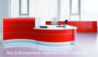 Rote Theke Theken gewellt Schreibtisch gro� 3360 mm lang