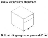 Rollcontainer passend zu den Theken H�ngeregistratur Schloss