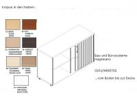 5.0.6 Jalousieschrank 120 cm x 74 cm Melamin Korpusfarben