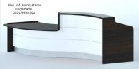 Nr. 1.9 wenge/wei� hoglanz Theke 336 cm lang mit Beleuchtung