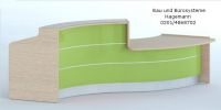 Nr. 16 eiche hell/gruen hochglanz Theke 336 cm lang s-f�rmig