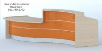 Nr. 17 eiche hell Theke 336 cm lang s-f�rmig mit Beleuchtung