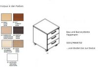 1.0.1 Rollcontainer 60 cm x 58 cm 3 Schubladen variable Farben