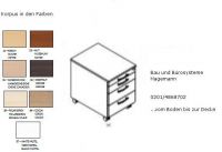 1.0.7 Rollcontainer 60 cm x 58 cm 2 normale + 2 kleine Schublade