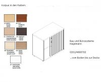 5.0.7 Jalousieschrank 80 cm x 74 cm Melamin Korpusfarben