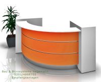 Orange Theke Winkel 90 Grad 193 x 193 cm mit Schr�nken