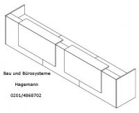 3.3 Verwaltungstheke lackierter Frontaufsatz 366 cm x 88 cm